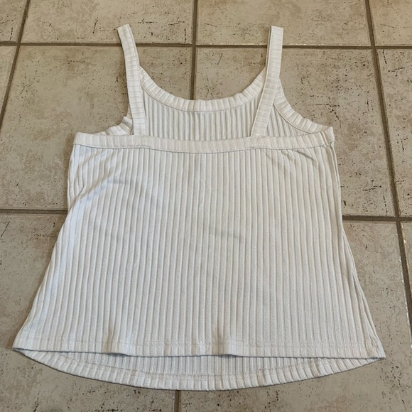 George Ribbed Tank Top Cream/Off-White Size XL - Picture 6 of 6